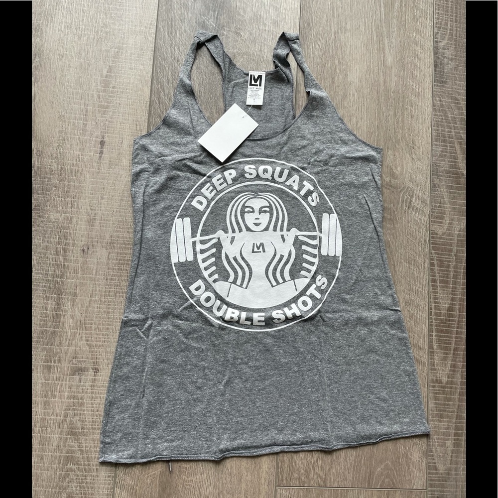 Lift Más Deep Squats Double Shots Racerback Tank
